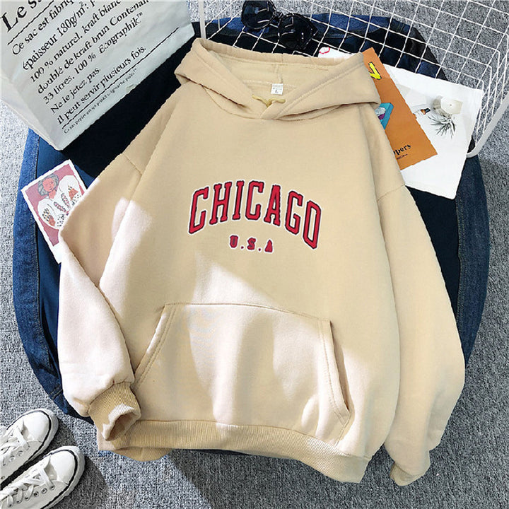 Women’s hoodie with urban Chicago print Lisslune