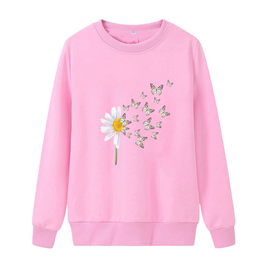Women's sweatshirt with floral butterfly design Lisslune
