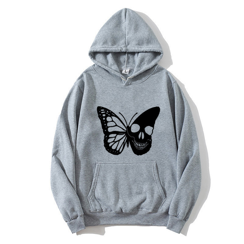 Women's hoodie with creative butterfly skeleton design Lisslune