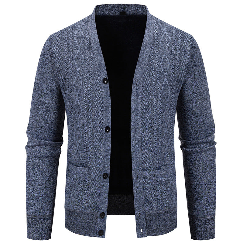 Men's cardigan with textured design and button closure Lisslune