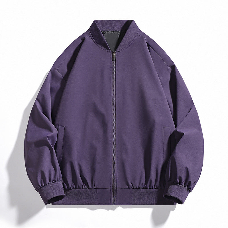 Men's Casual Bomber Jacket with Elastic Cuffs Lisslune