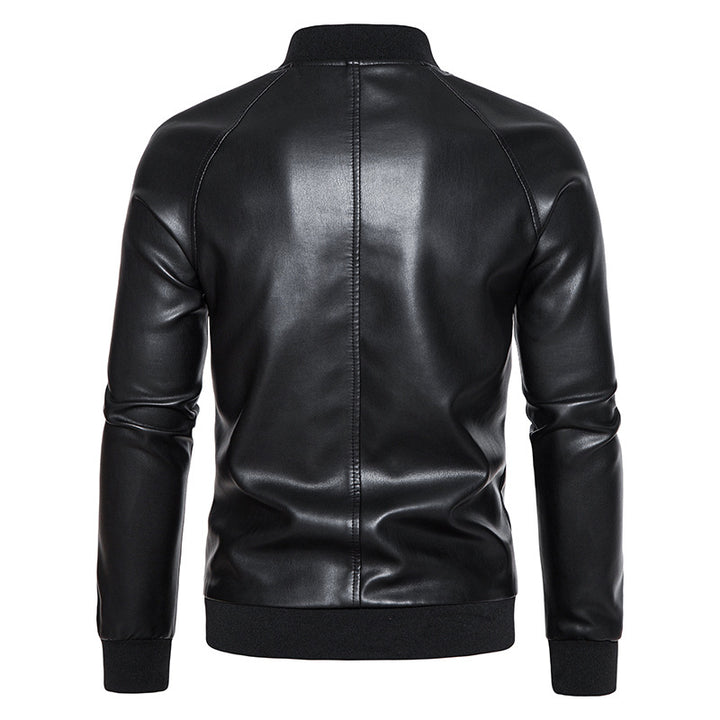 Men's fashionable synthetic leather jacket with comfortable lining Lisslune