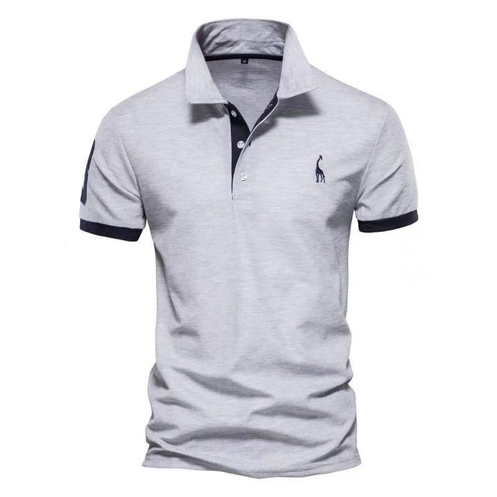 Men's polo shirt with contrasting collar and high-quality cotton materials Lisslune