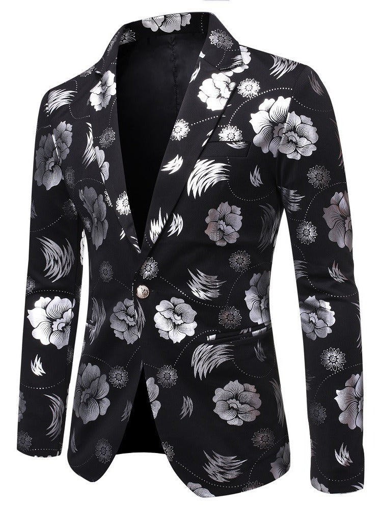 Men's elegant blazer with luxurious floral pattern Lisslune