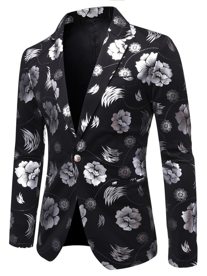 Men's elegant blazer with luxurious floral pattern Lisslune