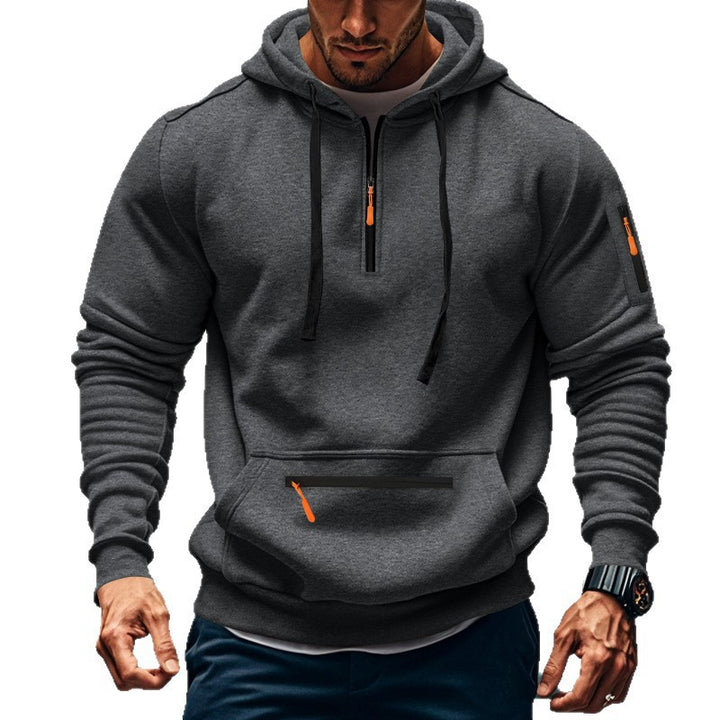Men's sporty hoodie with practical zippered pockets Lisslune