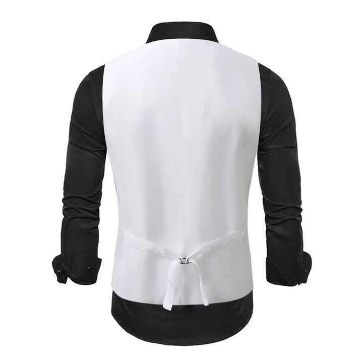 Men's elegant satin vest with paisley pattern Lisslune