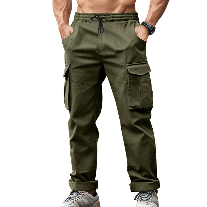 Men's cargo pants with elastic waistband and practical side pockets Lisslune 1758812816