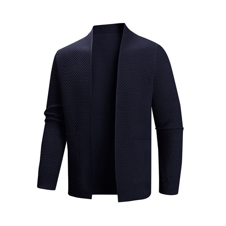 Men's cardigan with textured design and practical pockets Lisslune