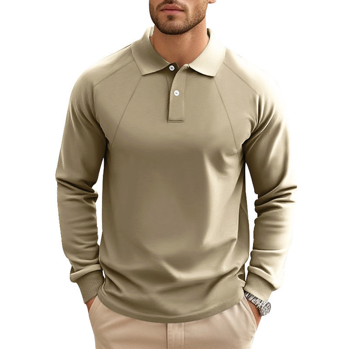 Men's Long Sleeve Polo Shirt with Sporty Cut and Breathable Technology Lisslune