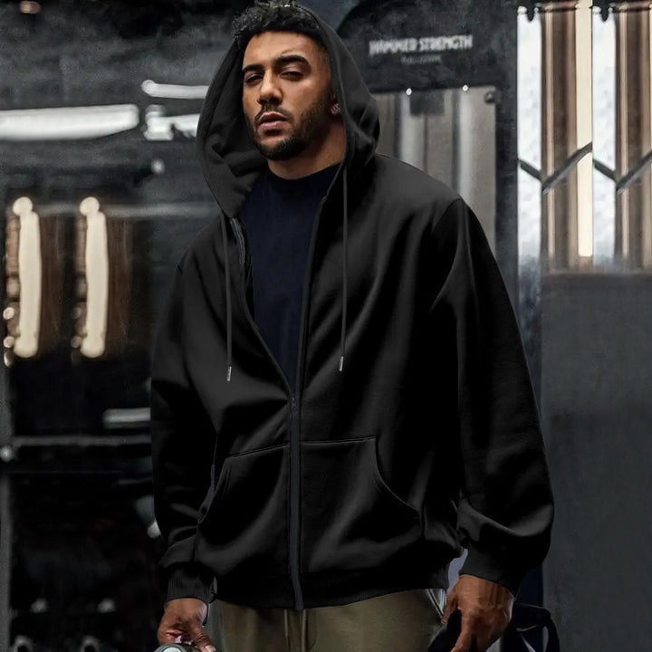 Men's zip hoodie with comfortable pockets and soft inner lining Lisslune