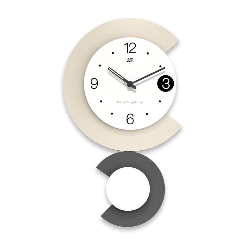 Lisslune | Modern LED Lamp Silent Wall Clock for Living Room
