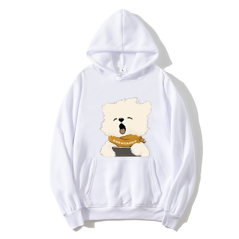 Women’s hoodie with cute dog front print Lisslune