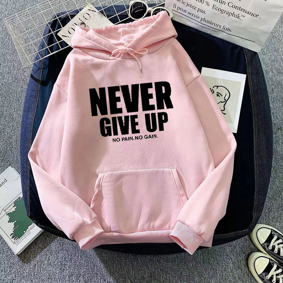Women's hoodie with motivating lettering Lisslune 1772613019