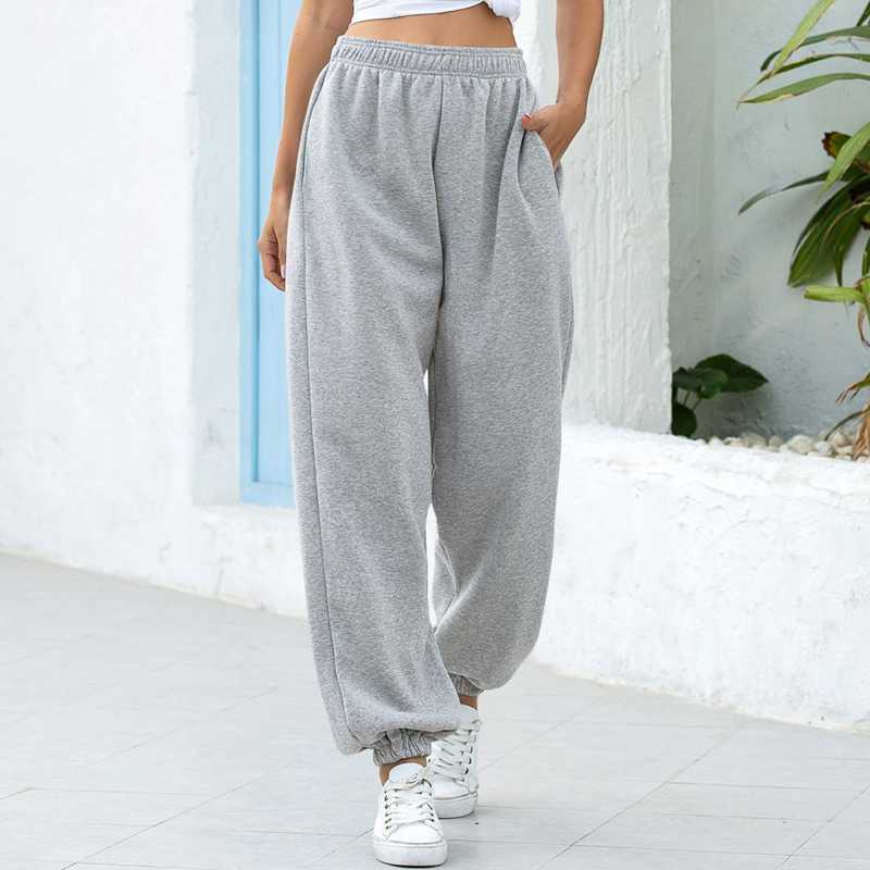 Women's leisure pants with a wide cut and elastic waistband Lisslune