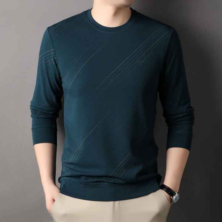 Men's sporty long-sleeve shirt with modern textured design Lisslune