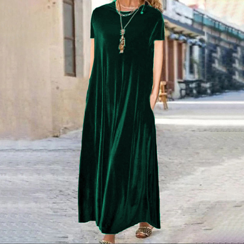 Women's maxi dress with elegant cut and pockets Lisslune