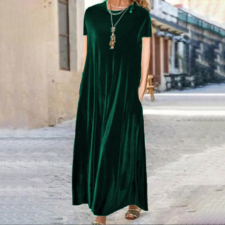 Women's maxi dress with elegant cut and pockets Lisslune