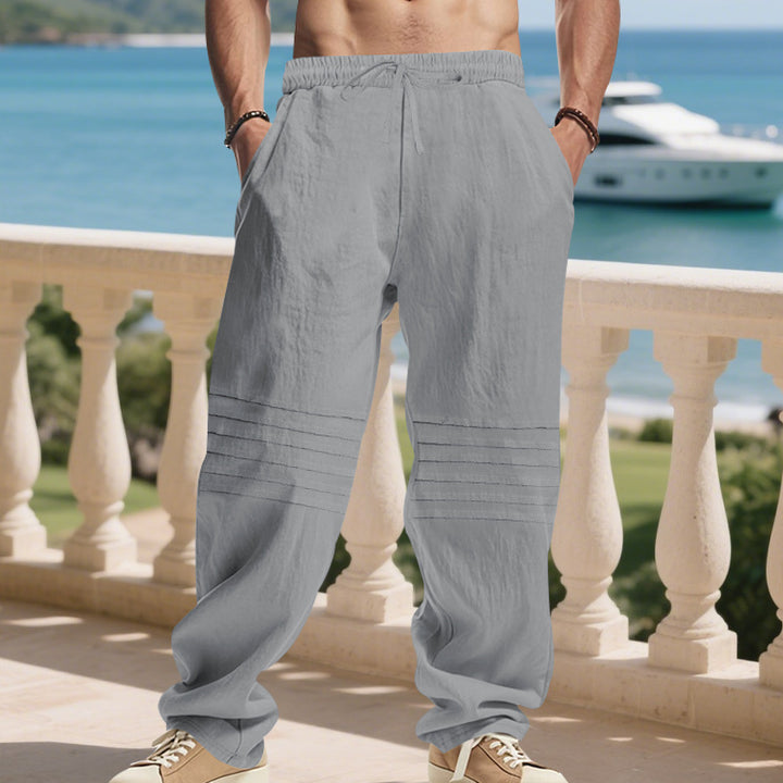 Men's casual pants with elastic waistband and relaxed fit Lisslune
