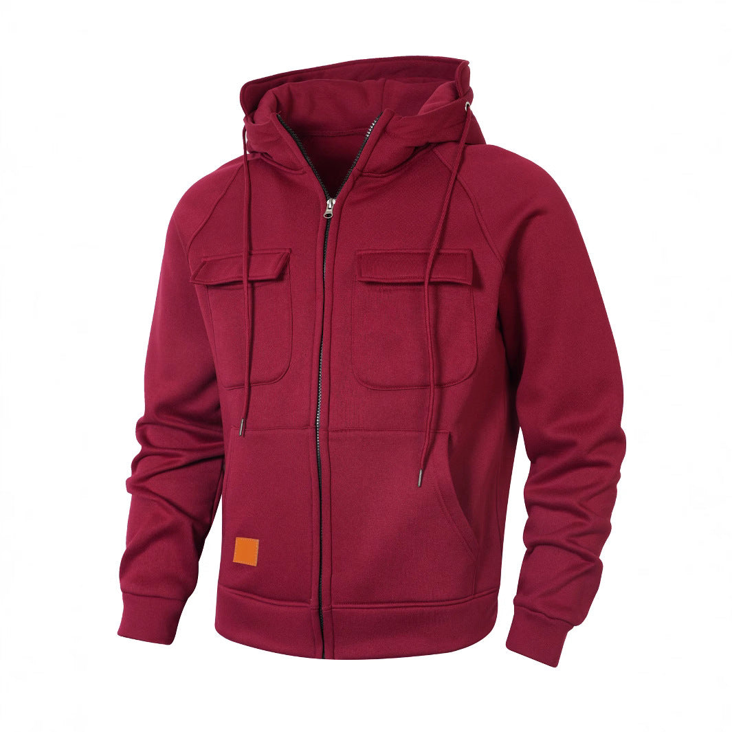 Men's hooded jacket with practical pockets and fashionable design Lisslune