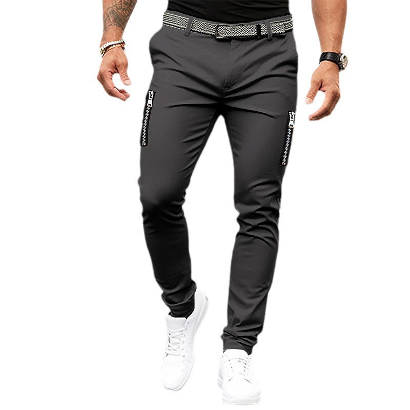 Men's fashionable Slim-Fit pants with zipper pockets Lisslune