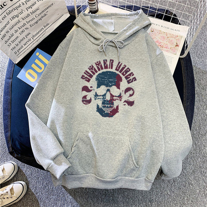Women's hoodie with artistic skull design Lisslune