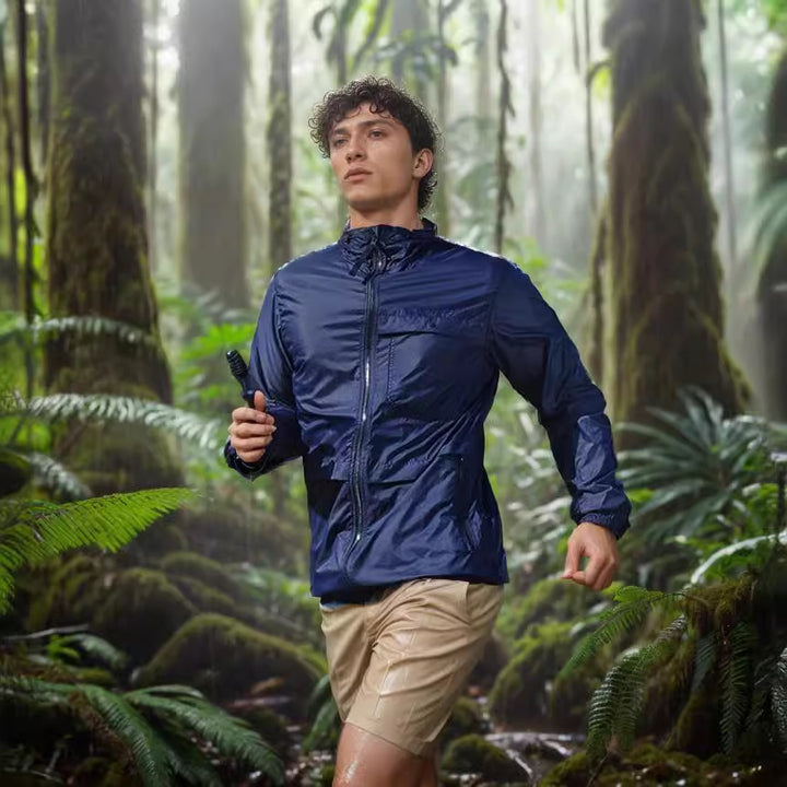 Men's lightweight and breathable outdoor jacket with hood Lisslune