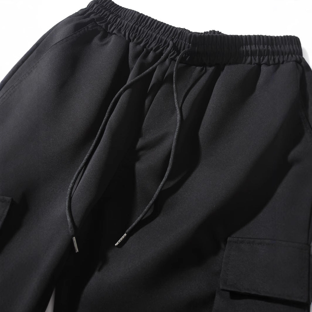 Men's cargo pants with elastic waistband and practical side pockets Lisslune