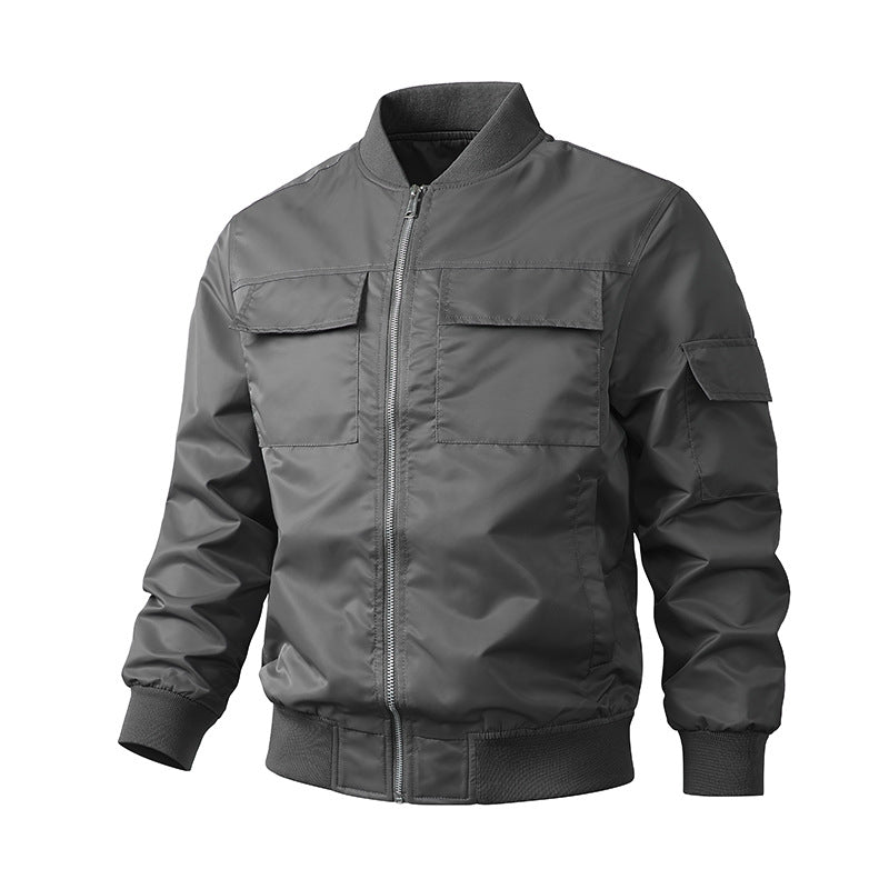 Men's modern bomber jacket with practical zip pockets Lisslune