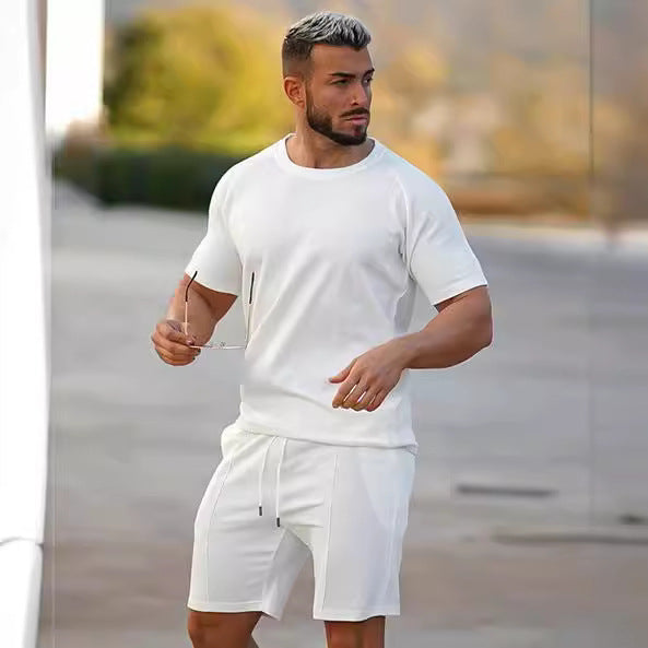 Men's sporty short-sleeve set with comfortable shorts Lisslune