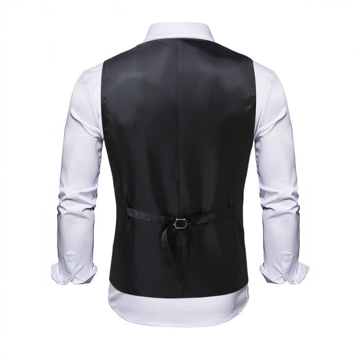 Men's Elegant Sequin Waistcoat with Floral Design Lisslune