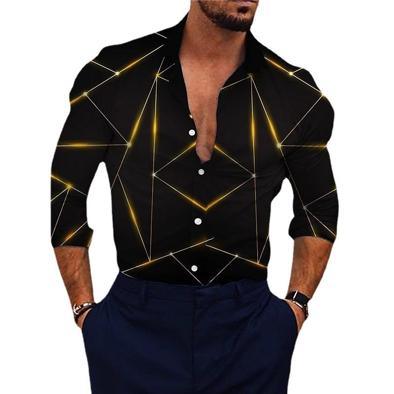 Men's shirt with dynamic animal motif and modern cut Lisslune