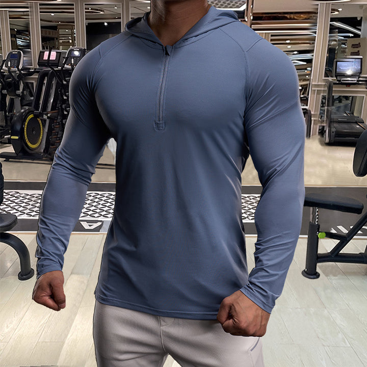 Men's functional shirt with hood and zipper Lisslune