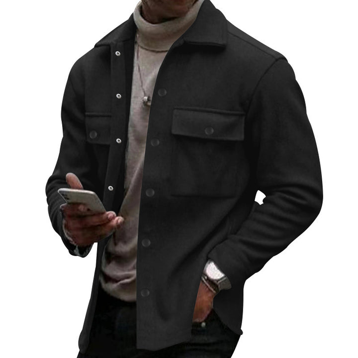 Men's casual utility jacket with practical pockets and fashionable cut Lisslune