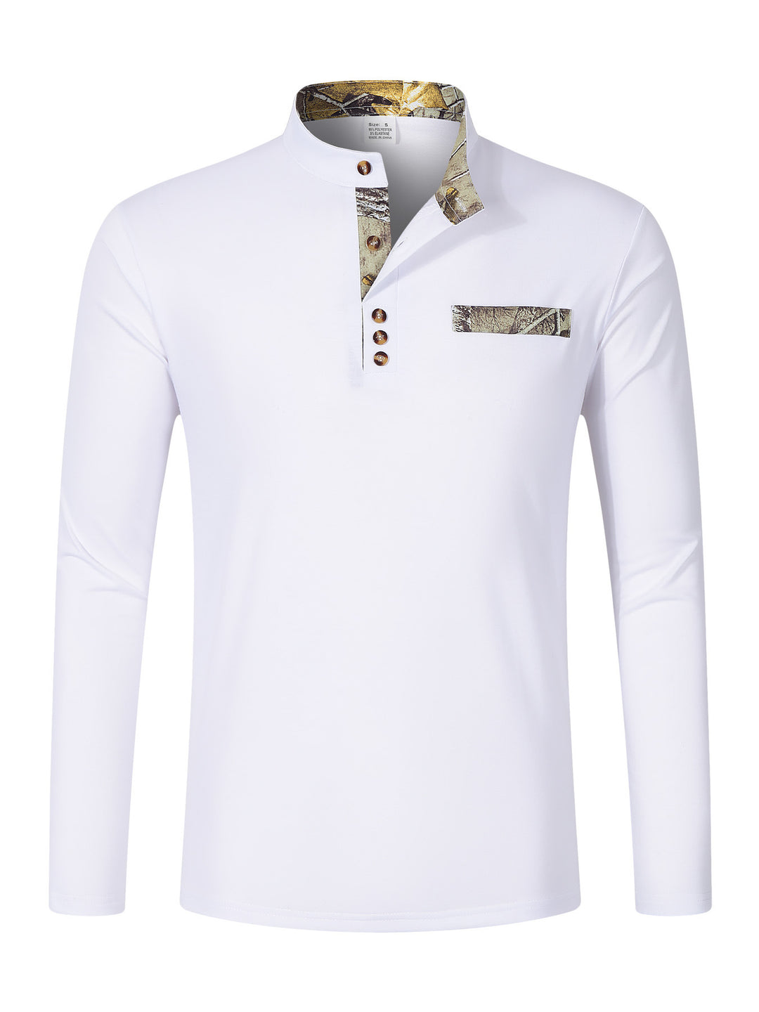 Men's Elegant Long Sleeve Shirt with Creative Collar Lisslune