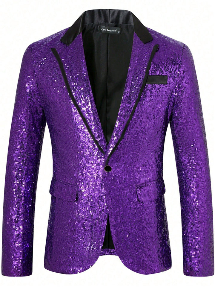 Men's Glamorous Sequin Blazer Lisslune