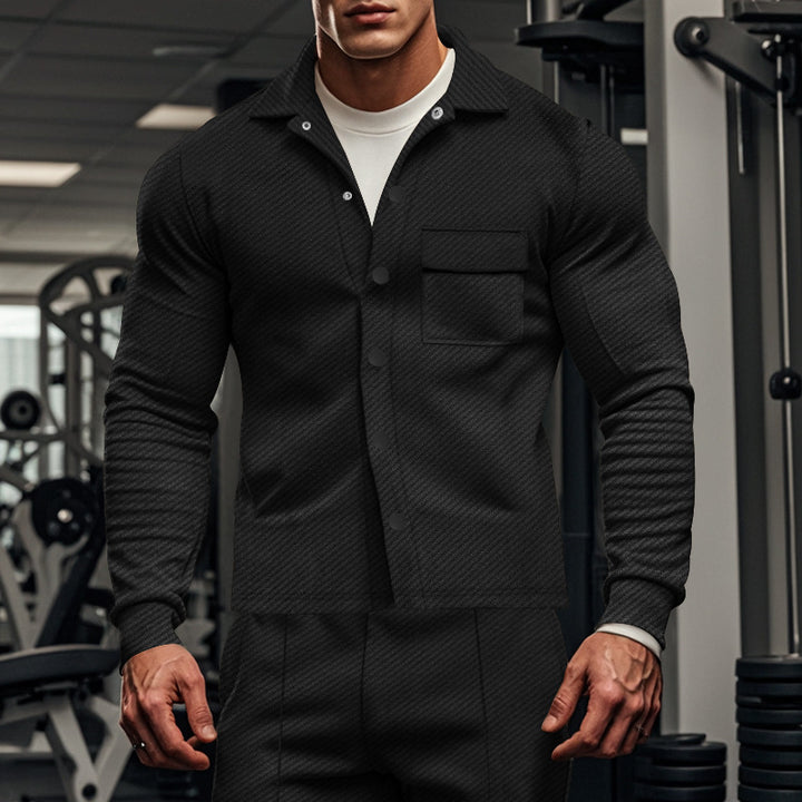 Men's men's jacket made of comfortable fabric with modern button details and chest pocket Lisslune