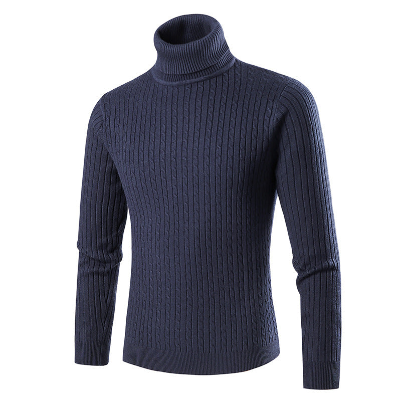 Men's stylish turtleneck sweater made of textured knit Lisslune