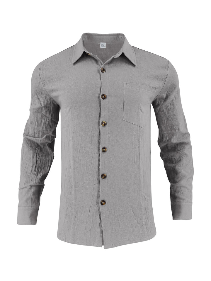 Men's Long Sleeve Shirt made of breathable cotton Lisslune