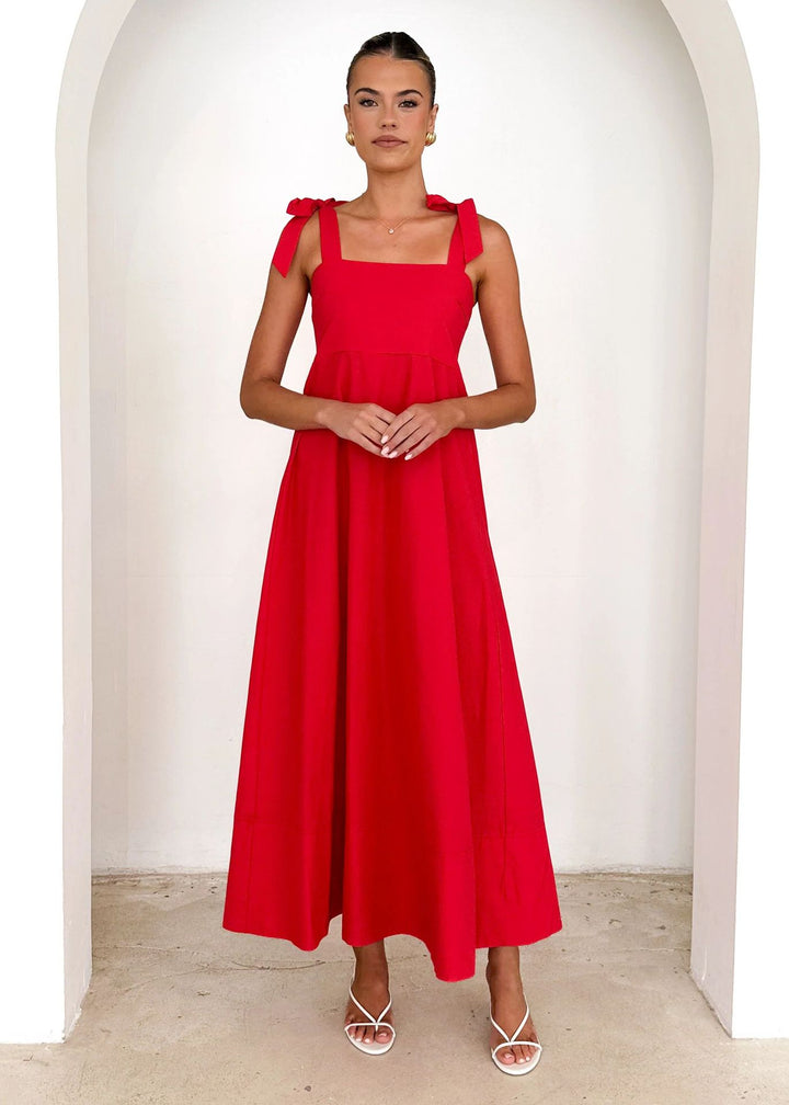 Women's maxi dress with adjustable straps Lune London