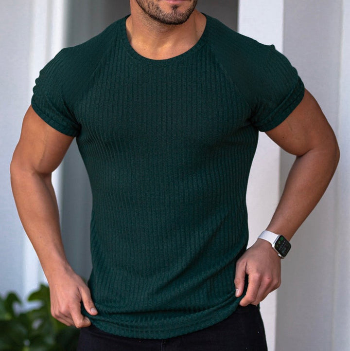 Men's long sleeve shirt with fine ribbed texture Lisslune