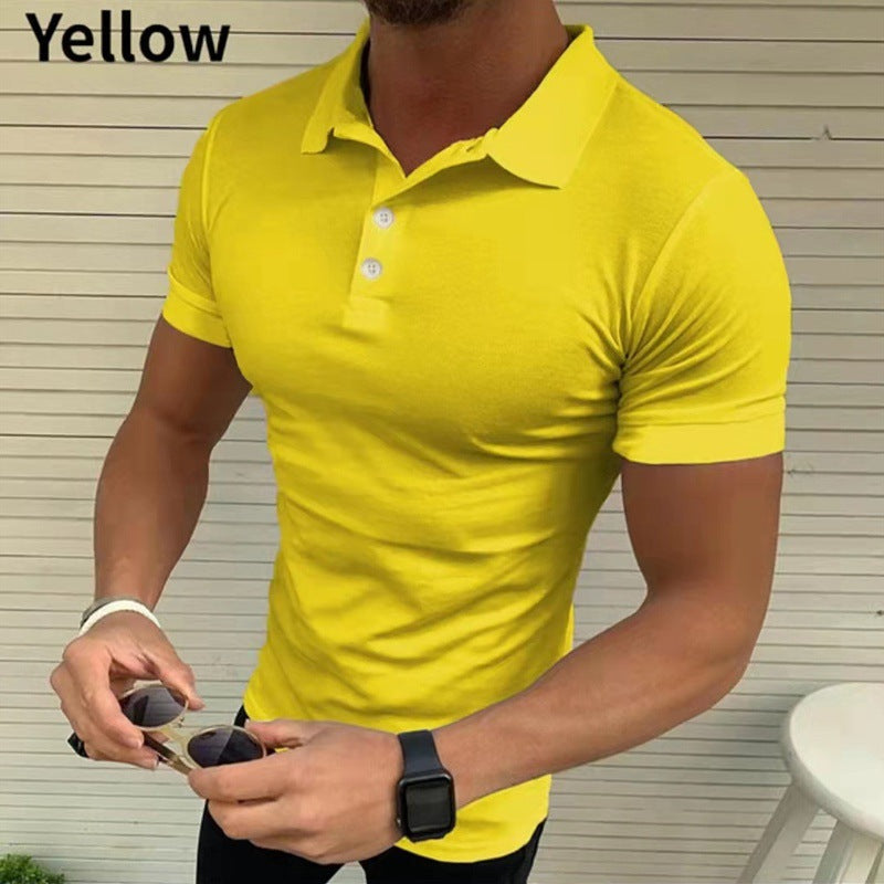 Men's polo shirt with figure-hugging slim fit and stylish collar Lisslune
