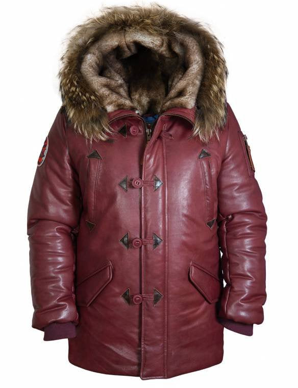 Men's winter parka with luxurious synthetic fur collar and warming lining Lisslune
