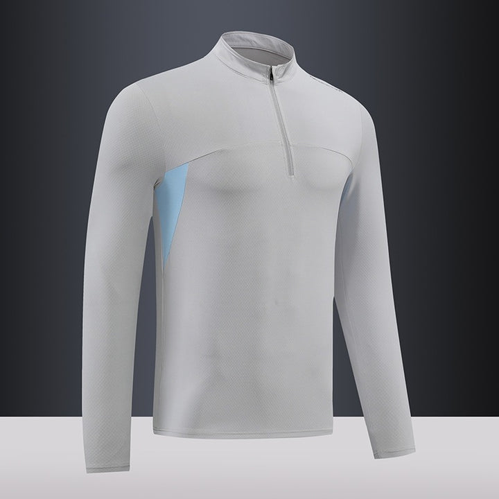 Men's functional thermal shirt with stand-up collar and zipper Lisslune