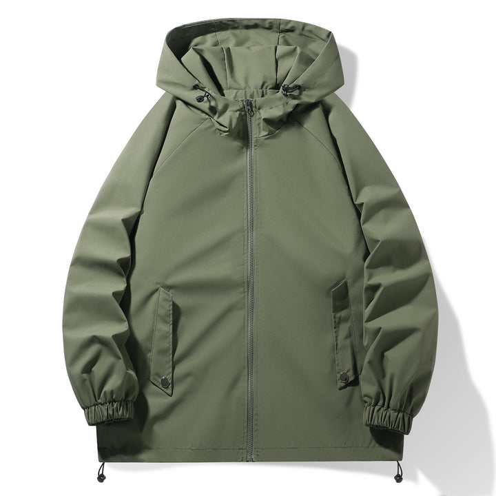 Men's functional jacket with adjustable hood collar and elastic sleeve cuffs Lisslune