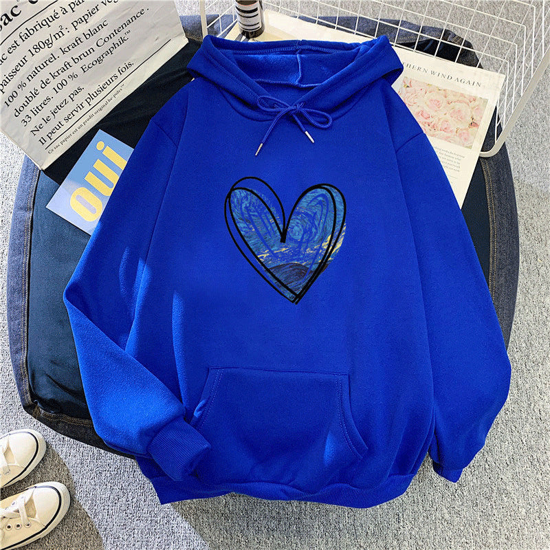 Women’s hoodie with artistic heart design Lisslune