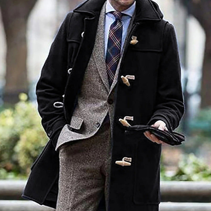 Men's elegant duffle coat with high-quality details and traditional design Lisslune
