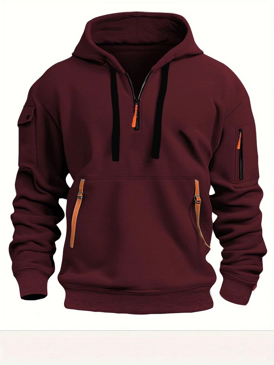 Men's functional hoodie with zipper and side pockets Lisslune