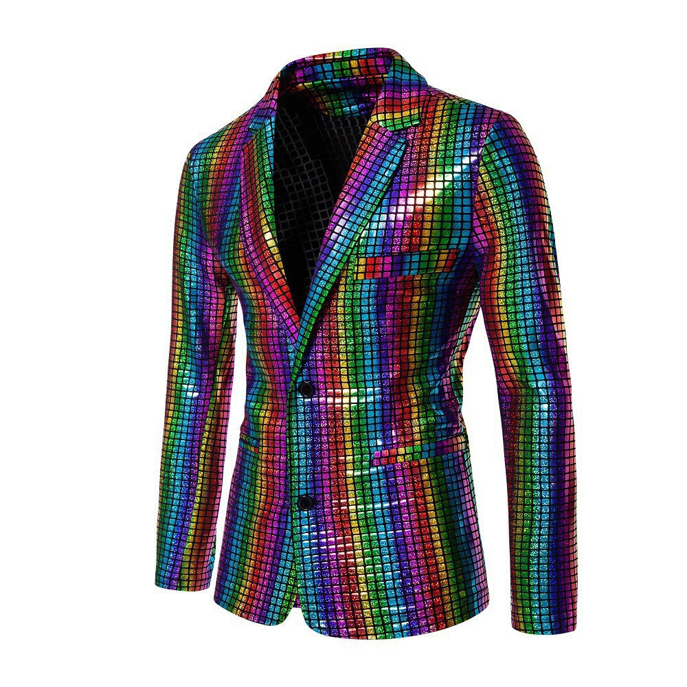 Men's extravagant glitter tuxedo jacket Lisslune