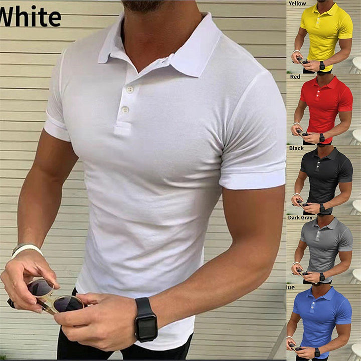Men's polo shirt with figure-hugging slim fit and stylish collar Lisslune